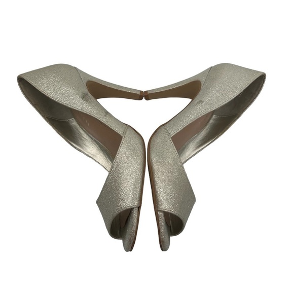 Kelly & Katie Gold Silver Sparkle Tibalt Peep Toe Heels Size 7 Women’s - Picture 6 of 8
